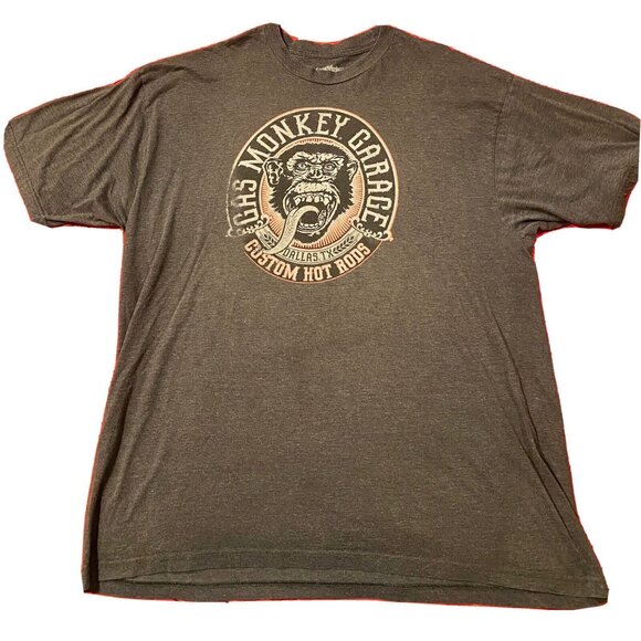 Gas Monkey Garage t-shirt 3XL XXXL distressed gray SEE PICS - Picture 2 of 6